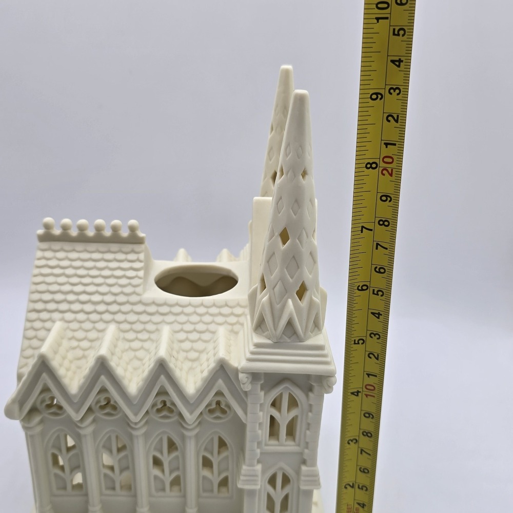 Stunning PartyLite Porcelain Bisque Cathedral Lights Tea LightHolder 97307 - Picture 8 of 13